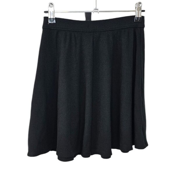 Hollister Womens Ribbed Flowy Mini Skirt, Pull On, Black, Basics, Size Small - Picture 2 of 7
